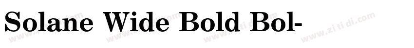 Solane Wide Bold Bol字体转换